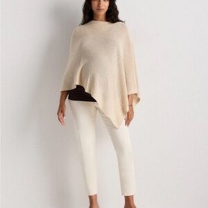 Quince Lightweight Cotton Cashmere Nursing Shawl - Heather Oatmeal